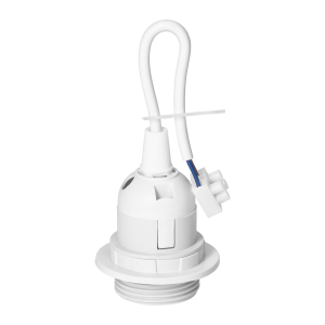 Cord-grip lampholder E27 with flange, white